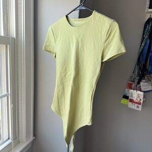 Abercrombie & Fitch Pale Lime Short Sleeve Bodysuit